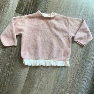 Zara lace trim sweater